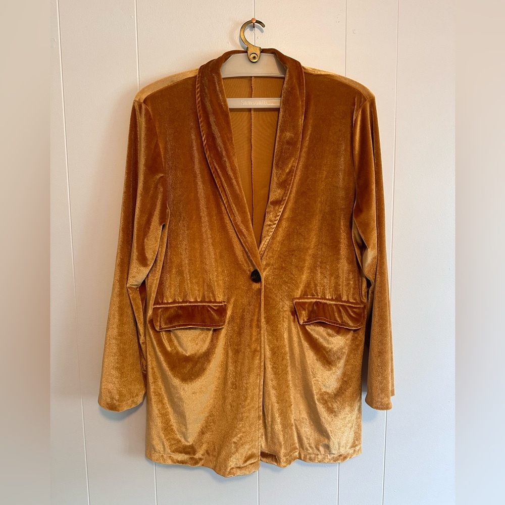 Golden Velvet Suit Jacket